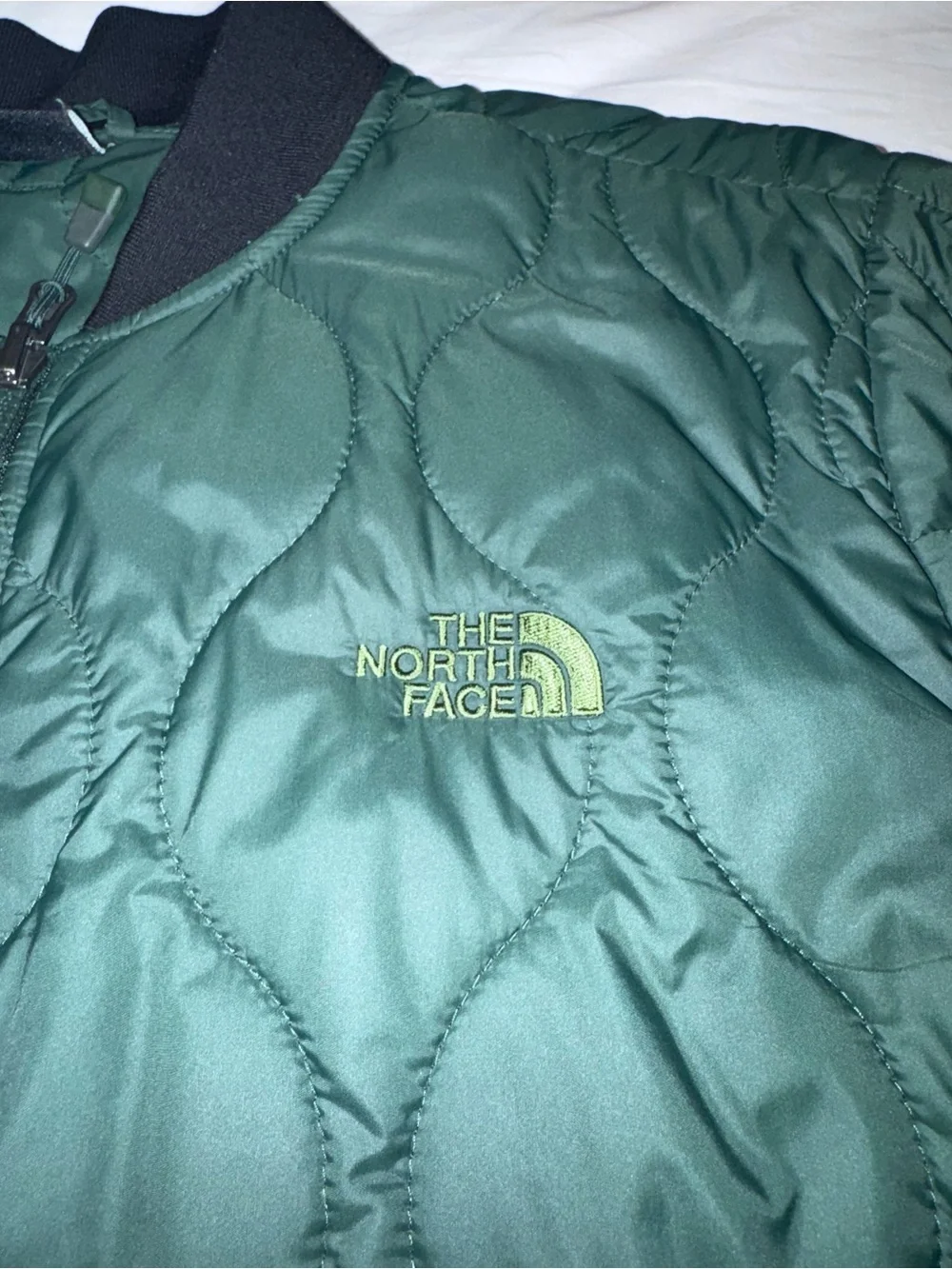 The North Face Men's Quilted Puffer Jacket - Dark Green